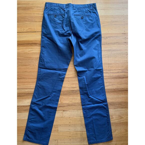 Banana Republic Aiden Summer Chino Blue Checkered Print Pants Size 32 x 34 - Picture 7 of 8